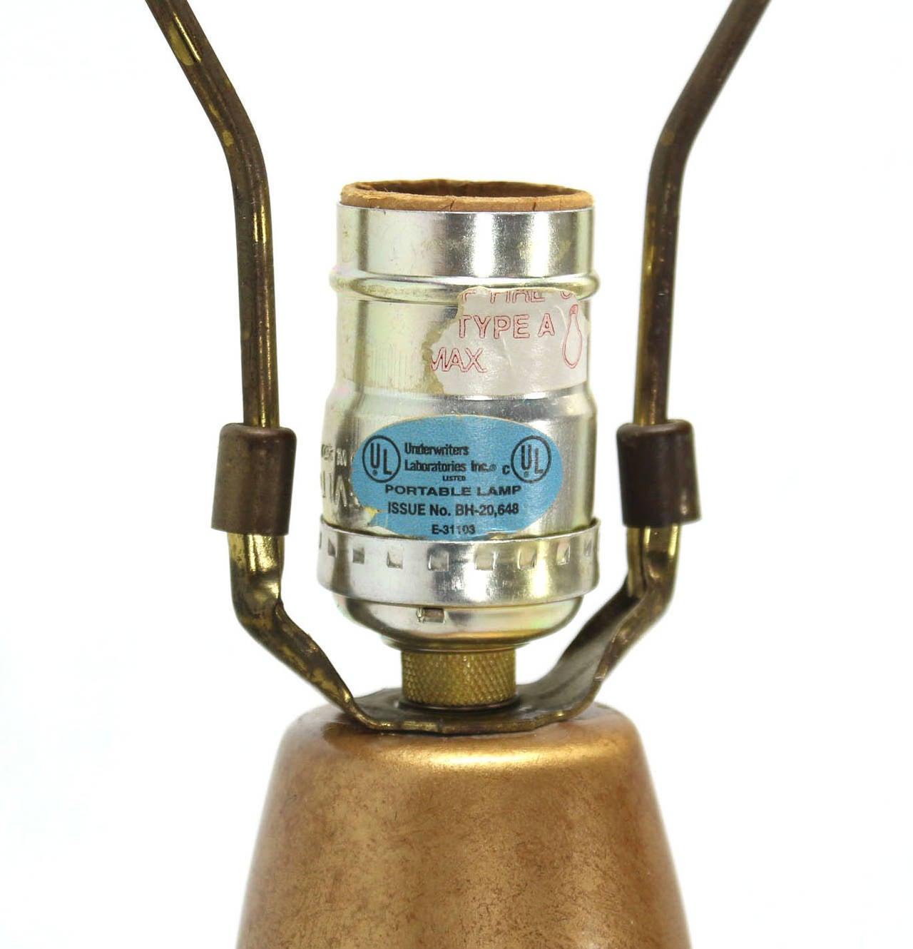 EstablishedLines Midcentury 37" Tall Carved Gilt Vegetable Squash Shape Table Lamp circa 1970s