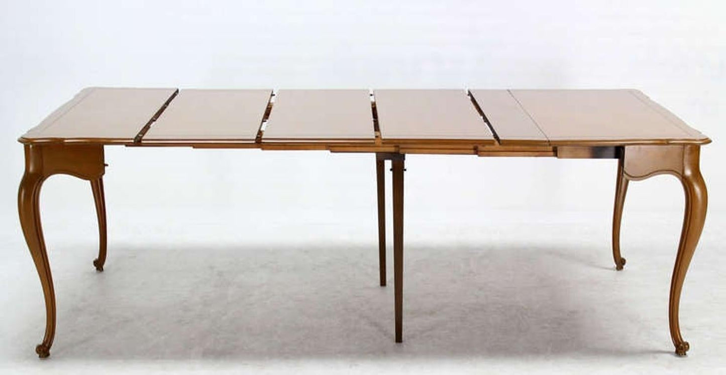 EstablishedLines French Provincial Flip Top Console Dining Table w/ Three Leaves Extensions MINT!