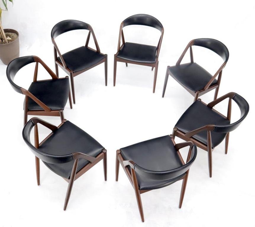 Set of 7 Danish Modern Kai Kristiansen Teak Dining Chairs