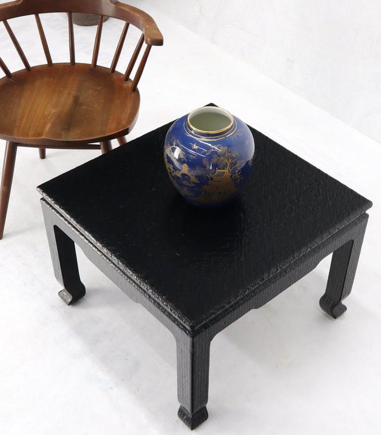 Mid-Century Modern Cloth Wrapped Square Side End Table