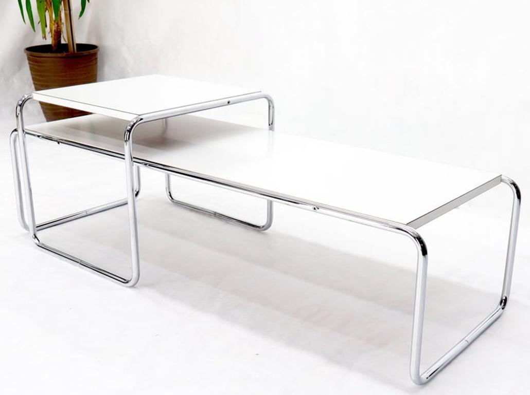 Marcel Breuer Set of Nesting Rectangle Coffee and Side Table Stendig, Finland