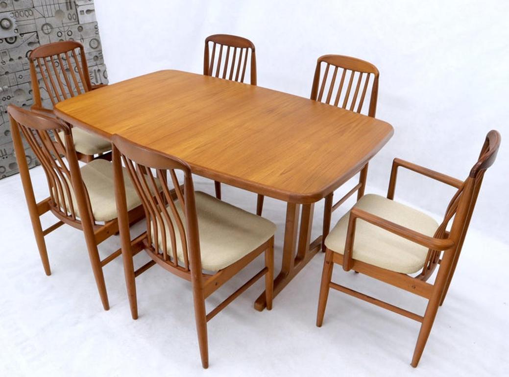 Danish Teak 2 Self Containing Extension Boards Dining Table