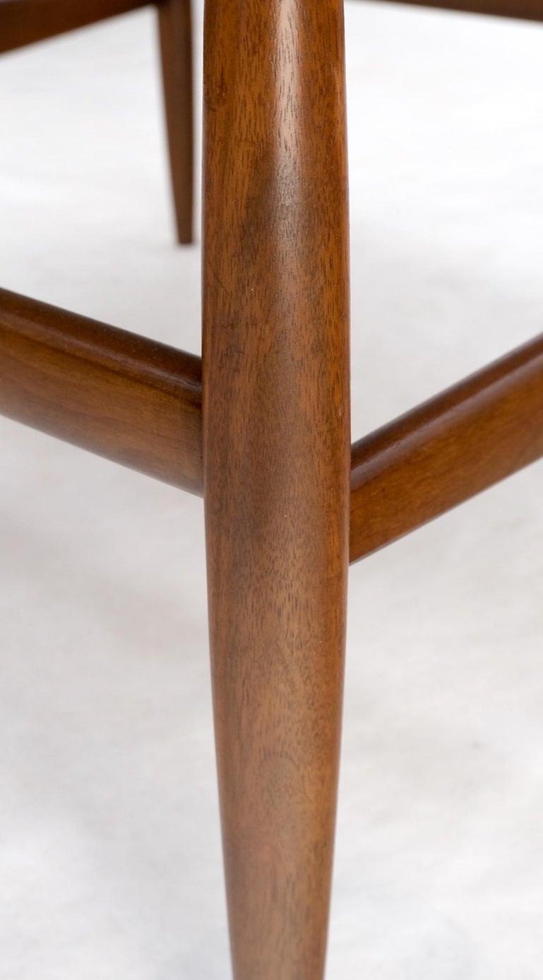 Danish Mid Century Modern Oiled Walnut Dowel Legs Square Coffee Table Mint!