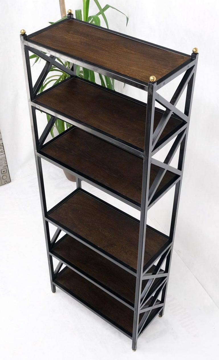 Metal X Shape Base Six Tier Shelves Etagere