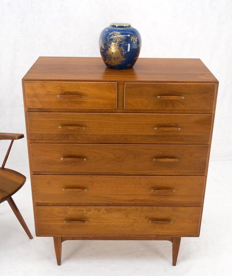 Solid Teak Conant Ball High Chest Dresser High Chest Dresser Mint!