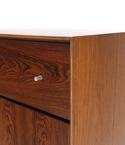 Danish Mid Century Modern Rosewood Two Door 9 Drawers Chest Dresser Credenza