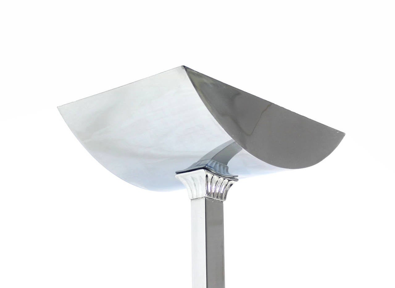 Polished Chrome Mid-Century Modern Floor Lamp