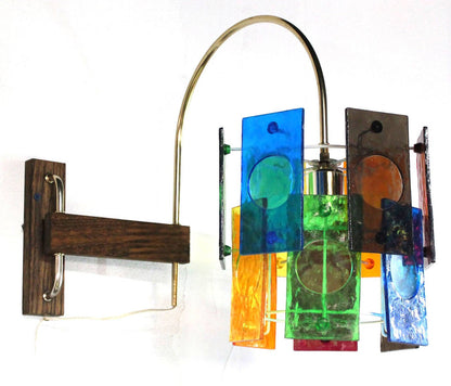 Mid Century Modern Colorful Swivel Wall Sconce Light Fixture