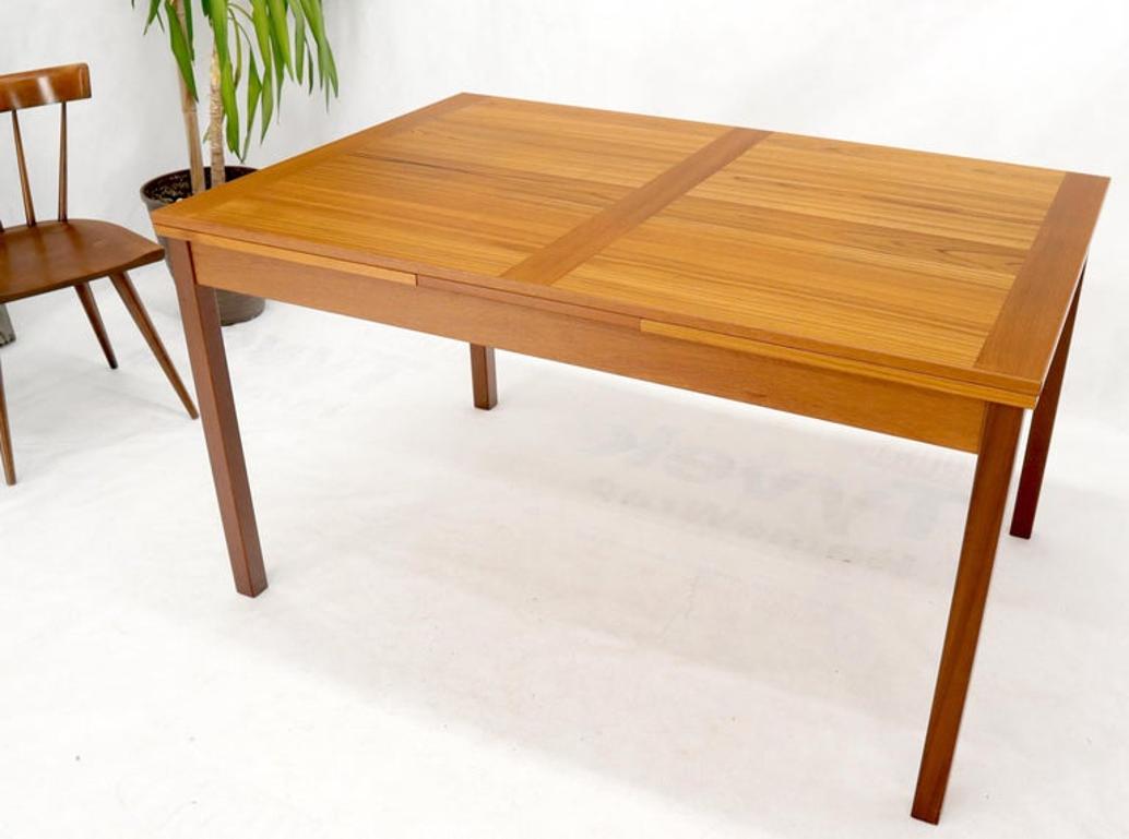 Danish Mid-Century Modern Teak Refectory Dining Table Leaves