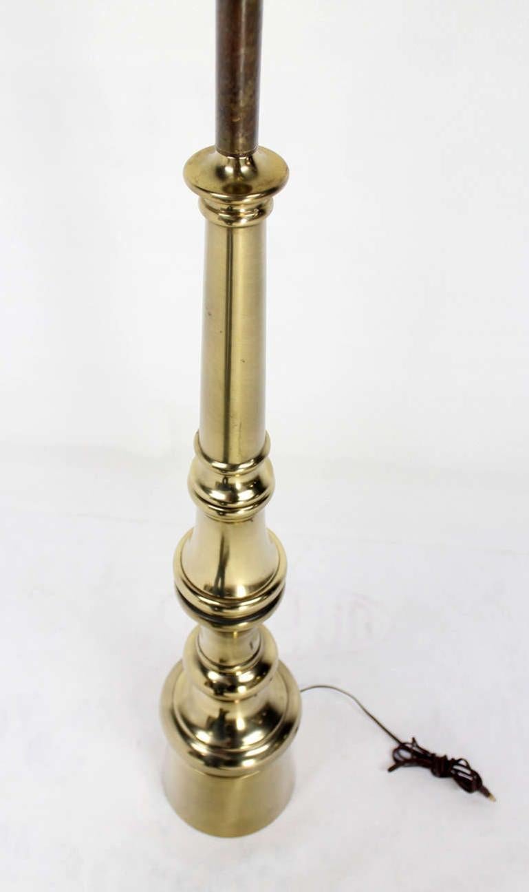 EstablishedLines Mid Century Modern Large Finial Turned Spike Shape Floor Lamp MINT!