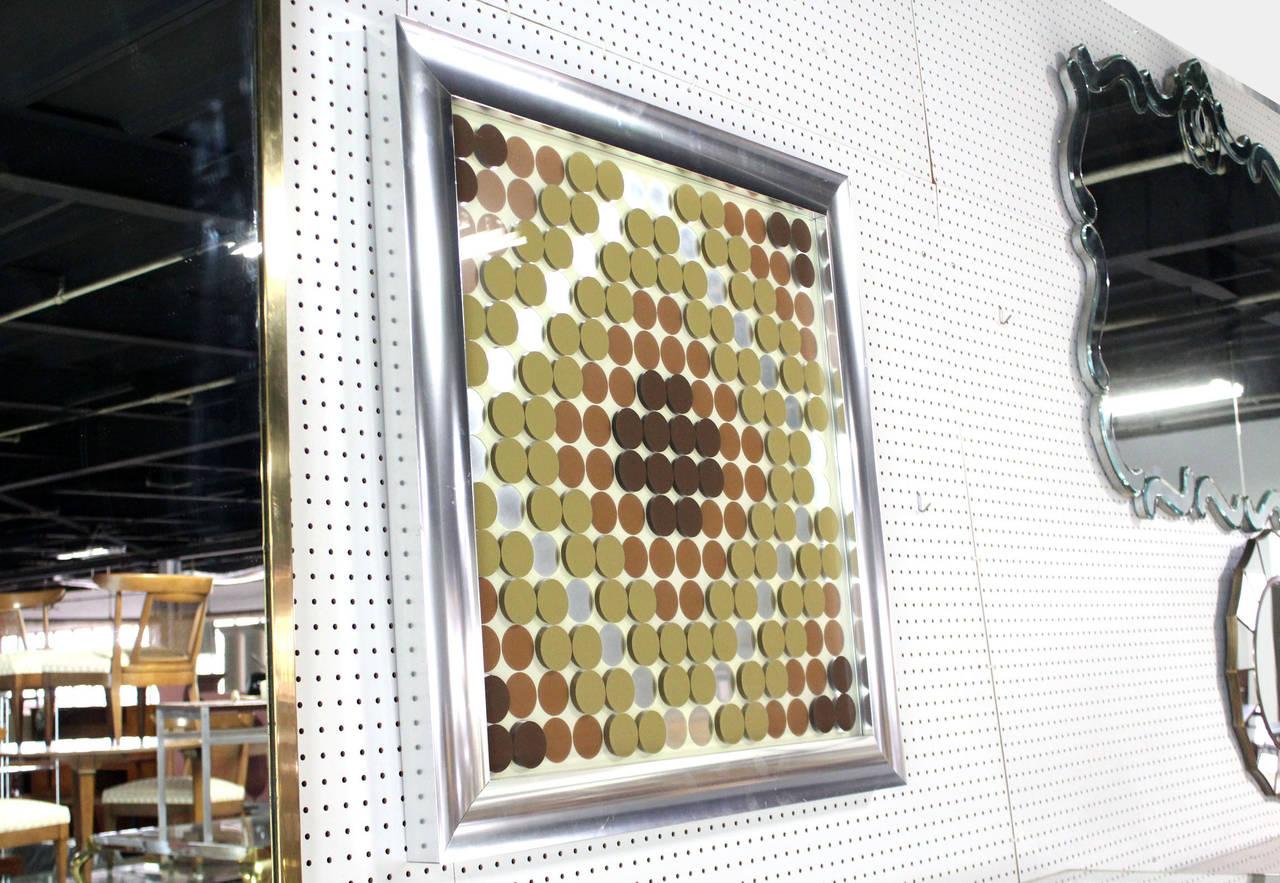 EstablishedLines Three Dimensional 3D Wall Hanging Aluminum Frame Plaque Art Painting on Glass