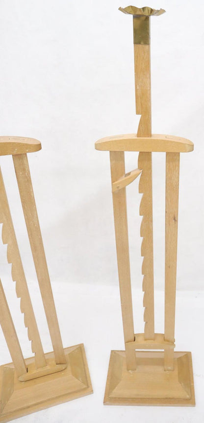 Pair of Large Oversize Adjustable Candle Holders Sticks