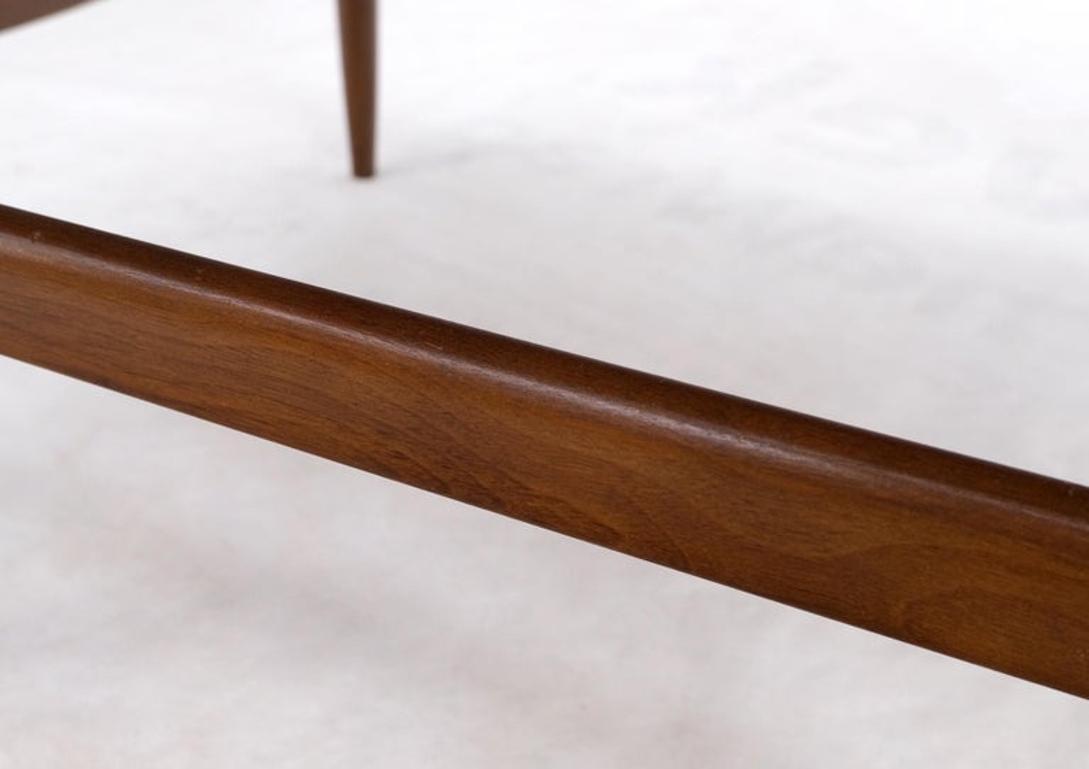 Danish Mid Century Modern Oiled Walnut Dowel Legs Square Coffee Table Mint!