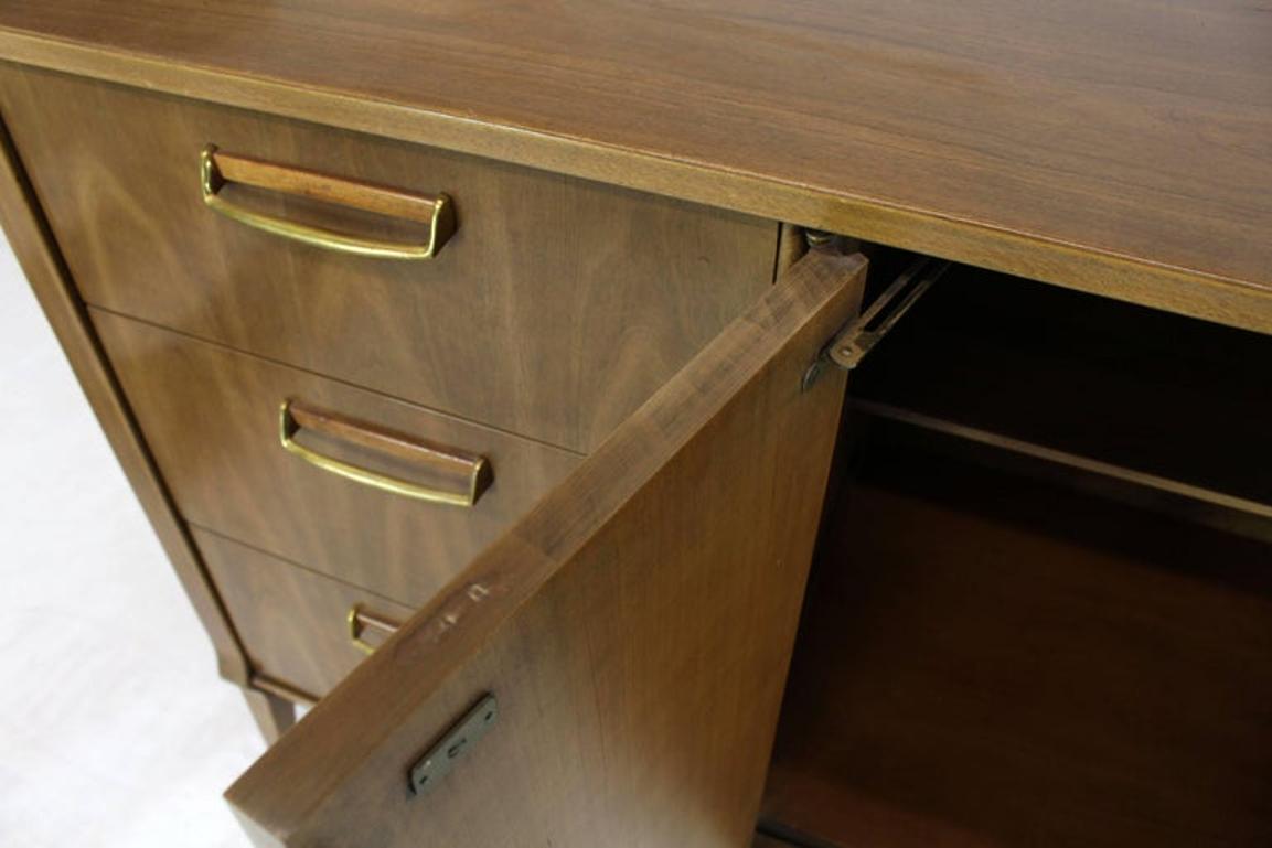 Satinwood Brass Pulls Dresser Credenza
