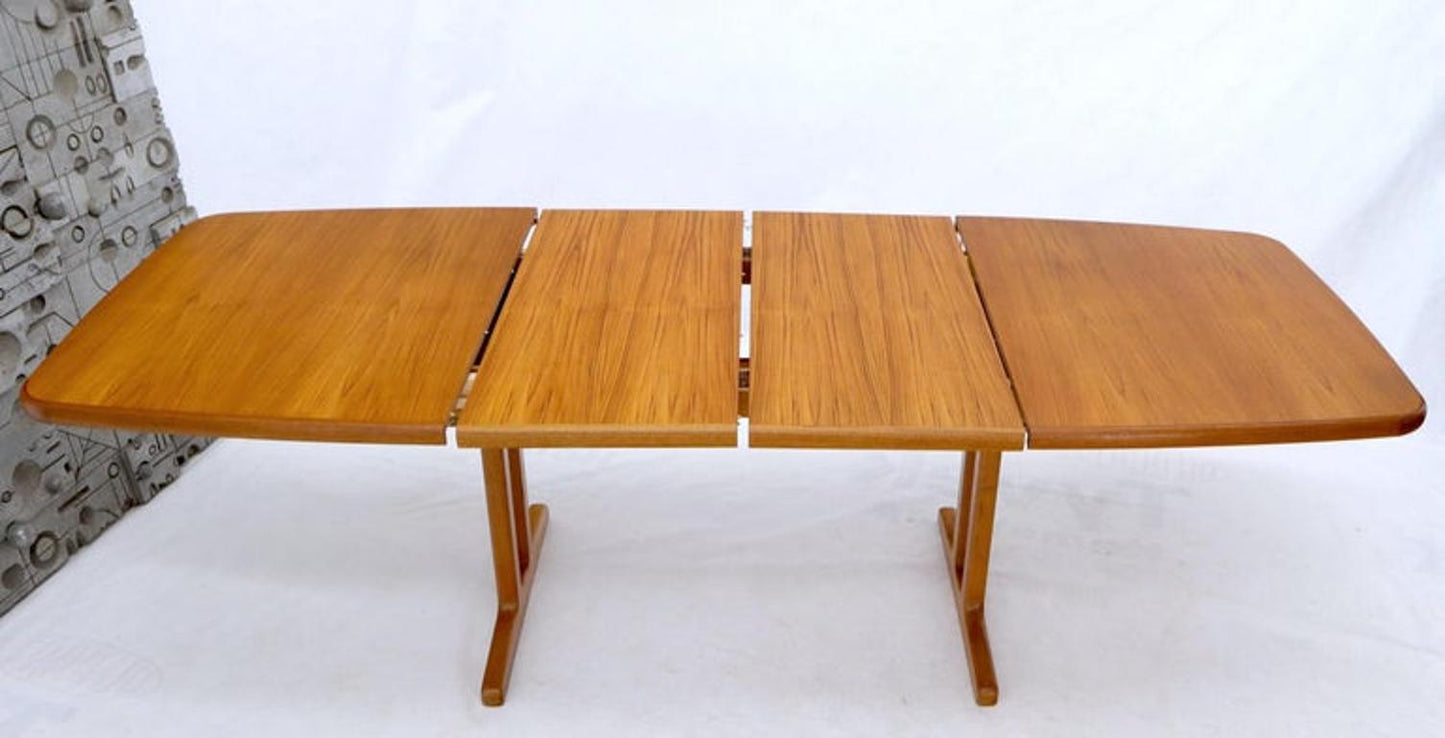 Danish Teak 2 Self Containing Extension Boards Dining Table