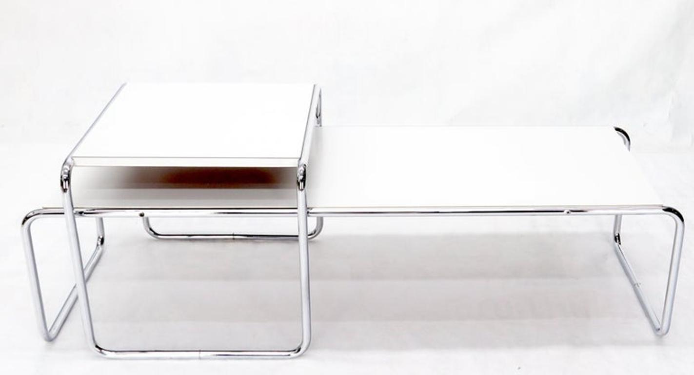 Marcel Breuer Set of Nesting Rectangle Coffee and Side Table Stendig, Finland