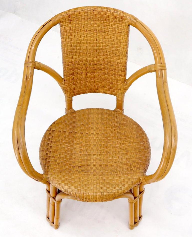 Bendt bamboo rattan desk arm chair