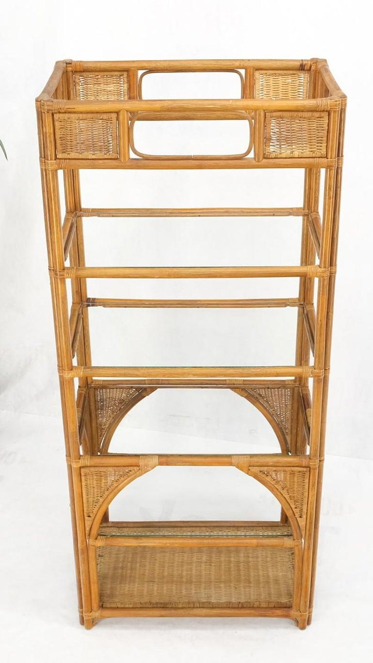 Bamboo Rattan Decorative Shelf Etagere