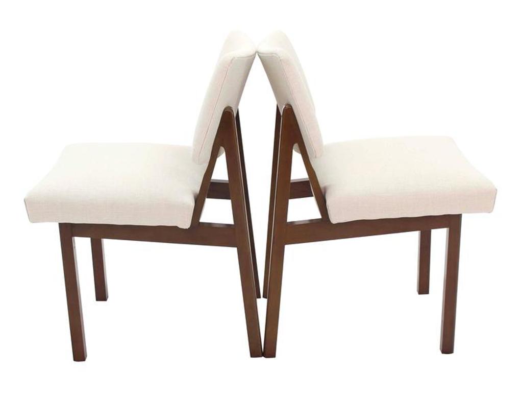 Set of Four Mid-Century Modern Side Chairs New Upholstery