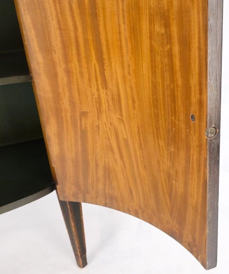 Demi Lune Adams Style Satin Wood Console Cabinet Dresser Server Entry Chest Bar
