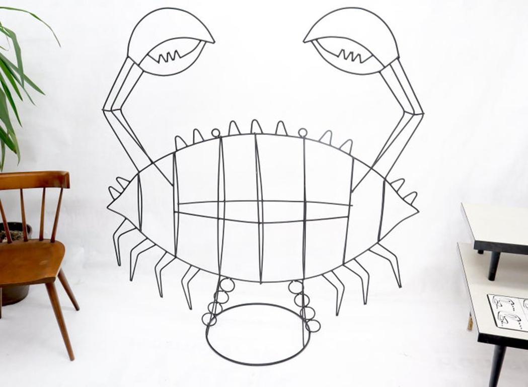 Large Room Size Wire Crab Sculpture John Risley Decor