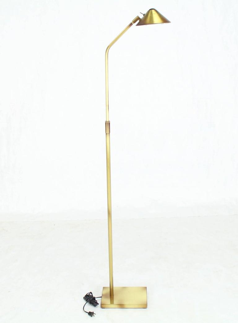 Adjustable Mid-Century Modern Brass Floor Lamp George Kovacs
