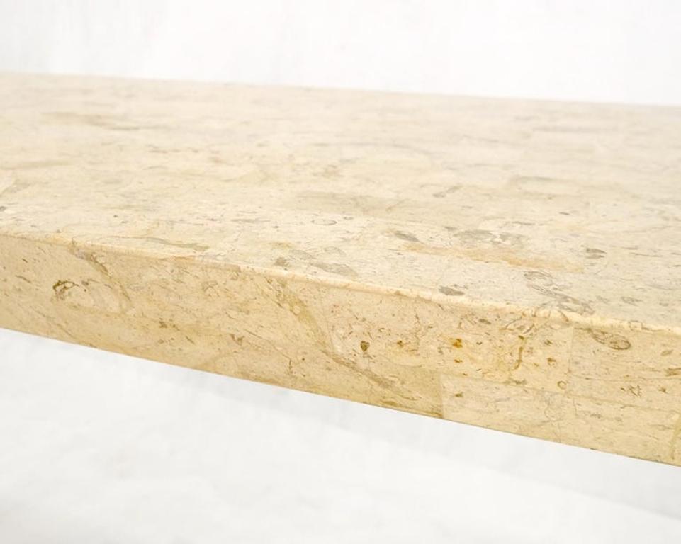 Mid-Century Modern Tessellated Stone Rectangle Console Sofa Table