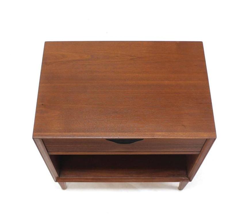 Mid Century Modern Walnut End Side Table or Nightstand