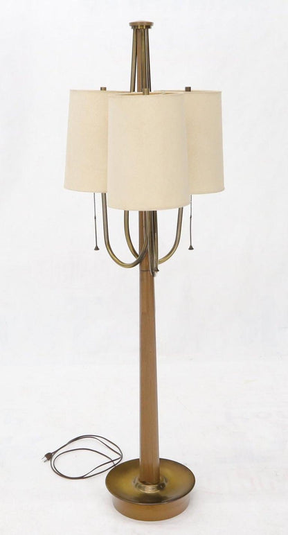 Large Mid-Century Modern Three arms Table or Floor Lamp with Cylinder Shades