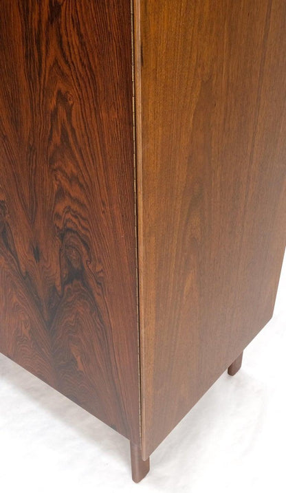 Danish Mid Century Modern Rosewood Two Door 9 Drawers Chest Dresser Credenza