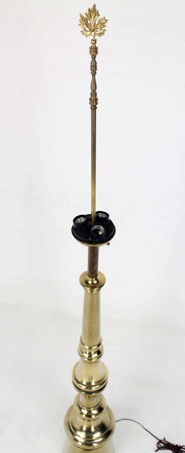EstablishedLines Mid Century Modern Large Finial Turned Spike Shape Floor Lamp MINT!