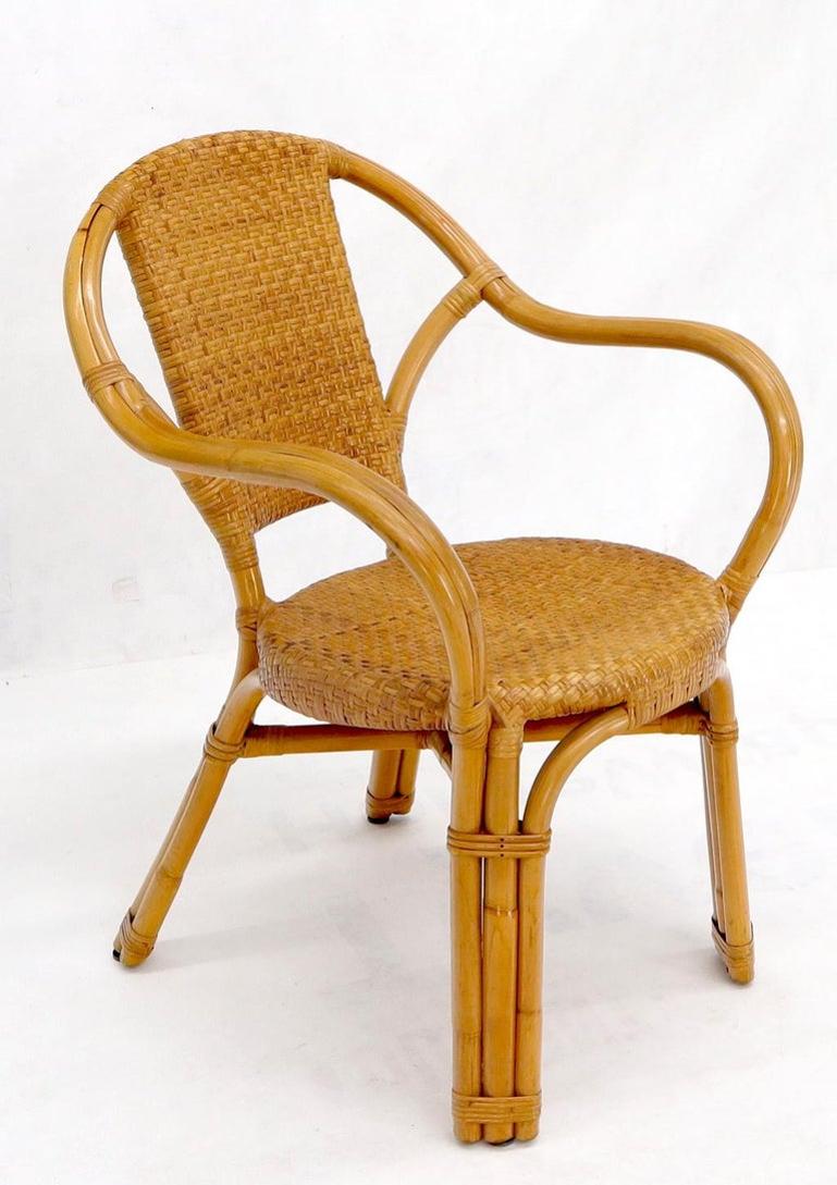 Bendt bamboo rattan desk arm chair