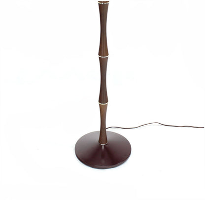 Faux Bamboo Floor Lamp with Large Shade