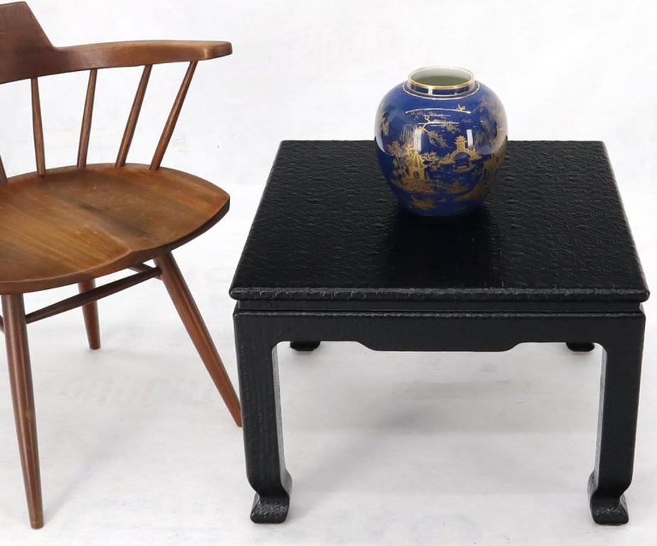 Mid-Century Modern Cloth Wrapped Square Side End Table