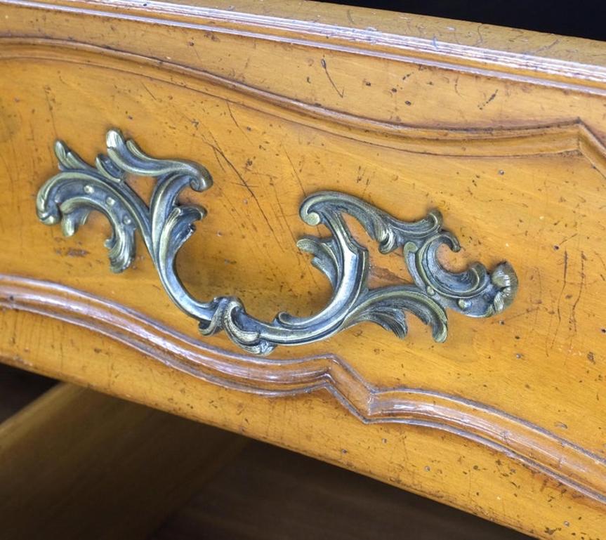 Pair Country French Bombay Shape Three Drawers Dressers Commodes Chests 3 Drawer