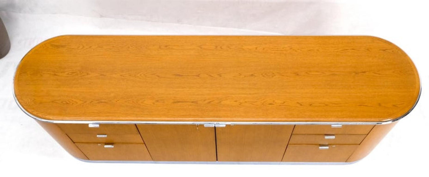 Mid Century Modern Long Rounded Sides Credenza by Thonet