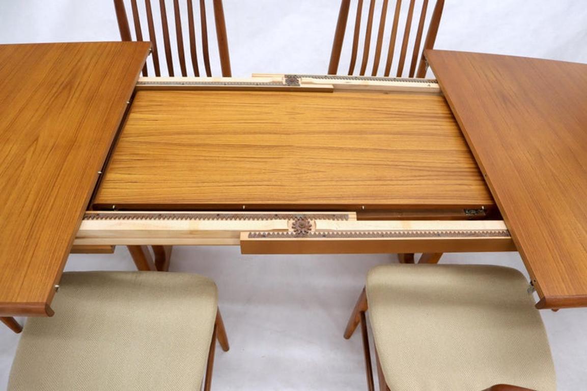 Danish Teak 2 Self Containing Extension Boards Dining Table