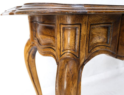 Carved Serpentine Front 2 Drawers Cabriole Leg Console Sofa Entry Table