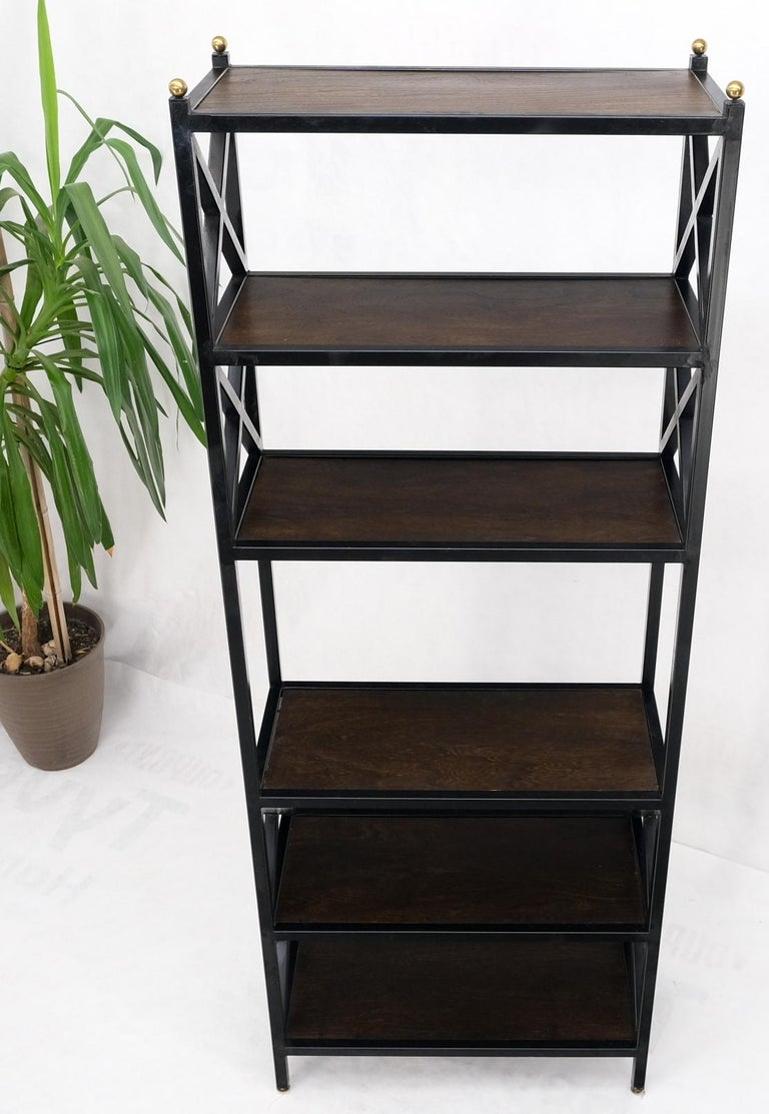 Metal X Shape Base Six Tier Shelves Etagere