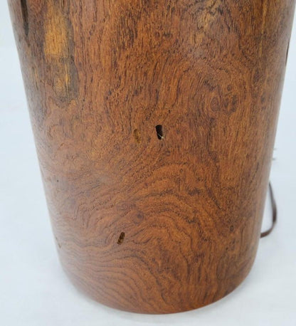 Turned Vase Shape Solid Rosewood Table Lamp Mid-Century Modern Mint