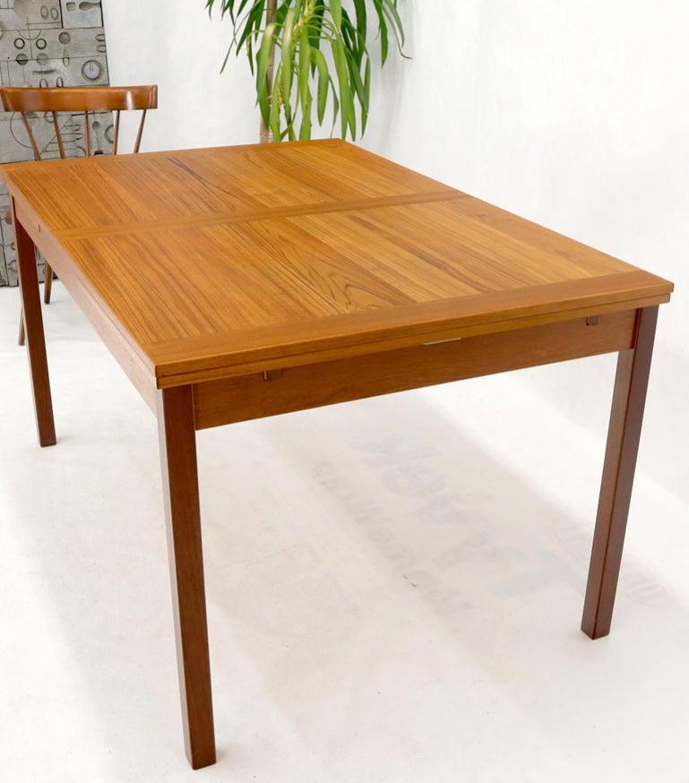 Danish Mid-Century Modern Teak Refectory Dining Table Leaves
