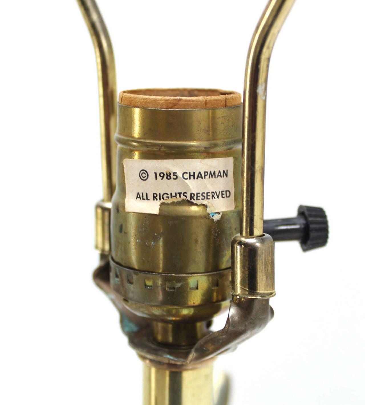 EstablishedLines Mid Century Modern Gold or Brass Wheat Sheaf Base Table Lamp by Chapman Mint