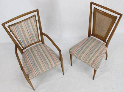 Set of Six Mid-Century Modern Walnut Dining Chairs by Widdicomb in Ponti Style