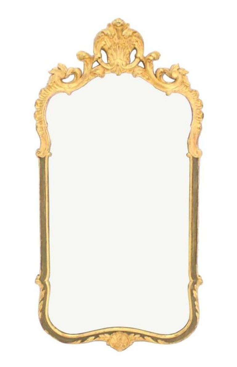 Carved Wood Gold Guild Rococo Style Mirror