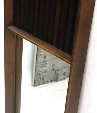 Pair of Mid-Century Modern Rectangular Walnut Wall Mirrors