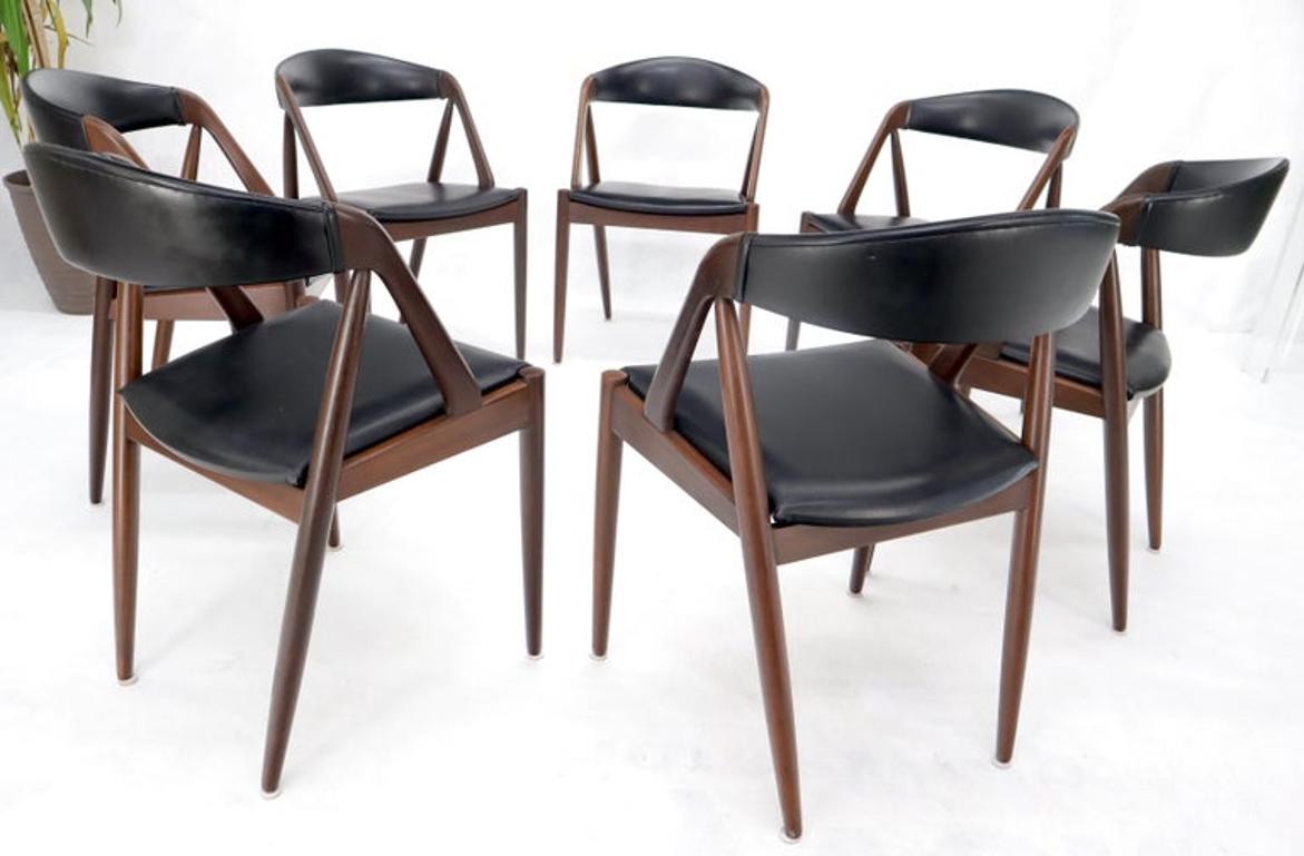 Set of 7 Danish Modern Kai Kristiansen Teak Dining Chairs