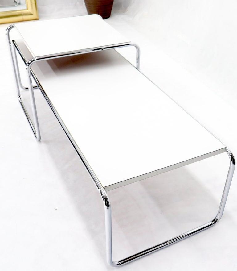 Marcel Breuer Set of Nesting Rectangle Coffee and Side Table Stendig, Finland