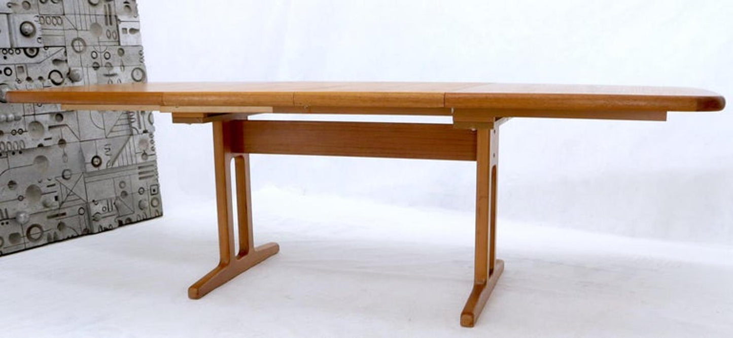 Danish Teak 2 Self Containing Extension Boards Dining Table
