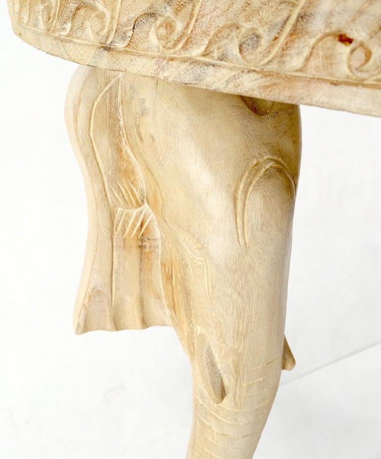 Demilune Elephant Motive Base Console Sofa Table Stand