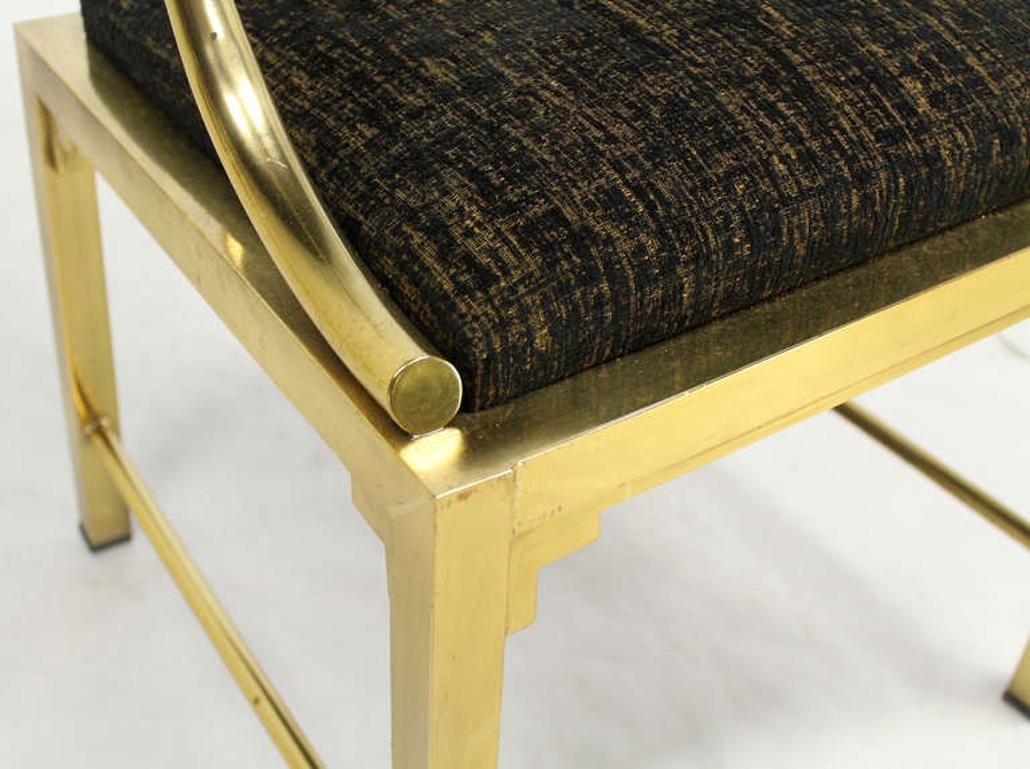 EstablishedLines Pair of Decorative Forged Solid Brass Barrel Back Chairs by Mastercraft MINT!